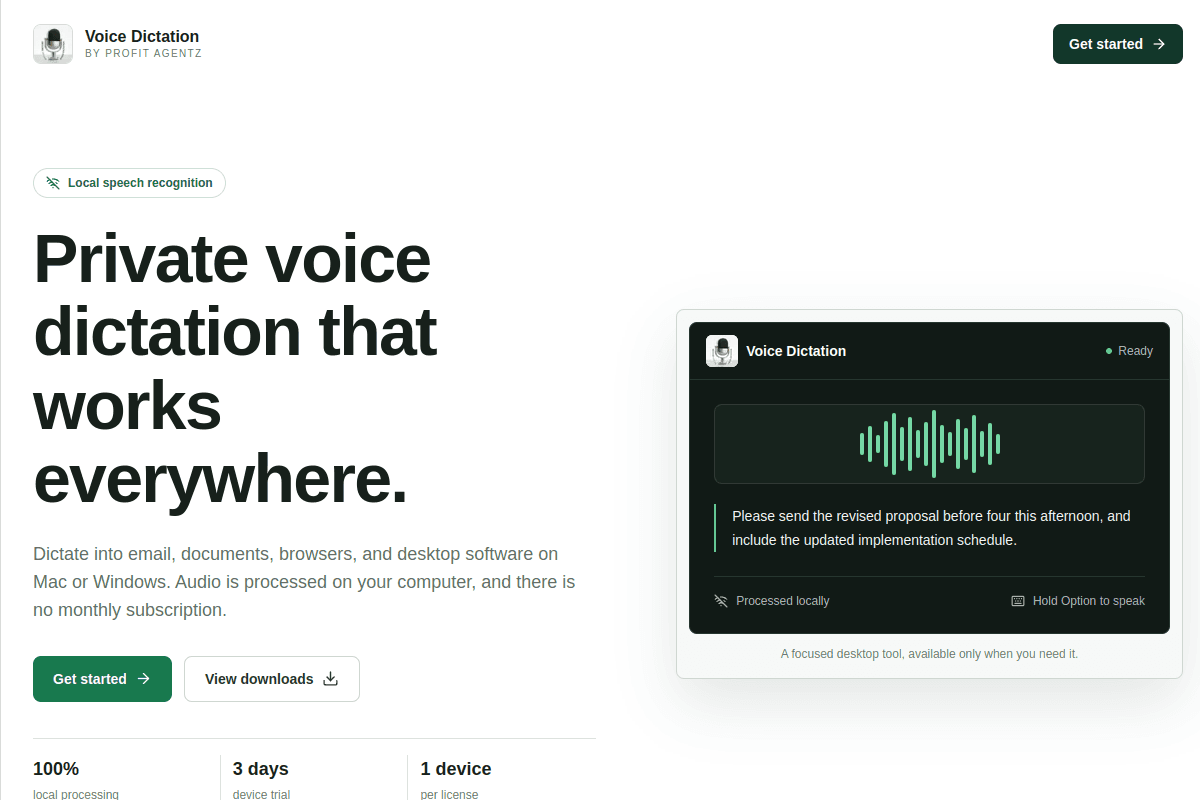 Voice Dictation